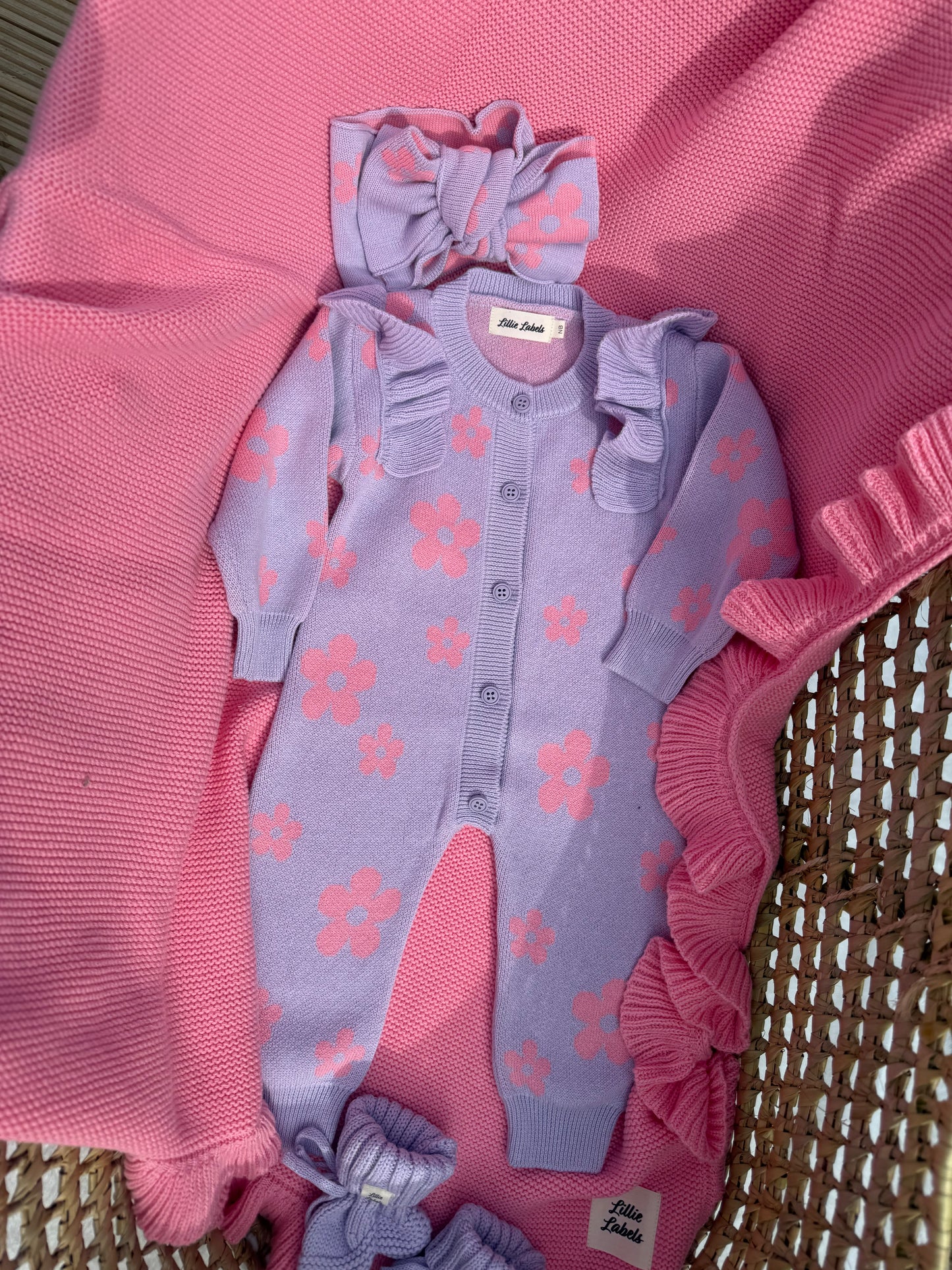 Lilac Daisy Dream Onesie & Headband Set