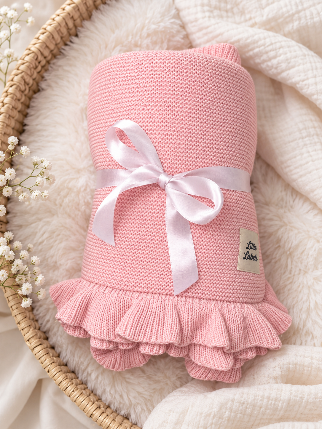 Petal Pink Frill Blanket