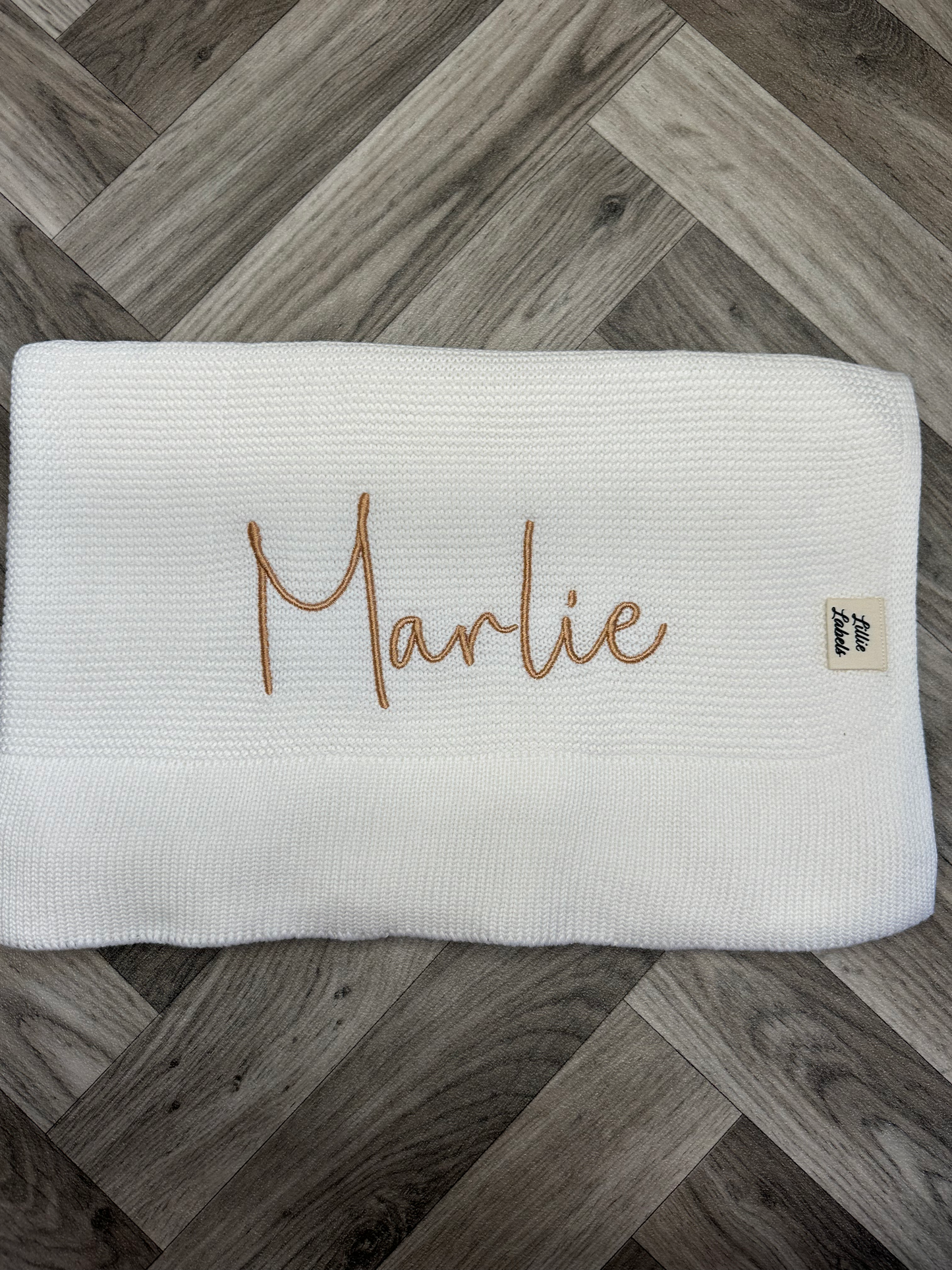 Classic White Cotton Knit Blanket