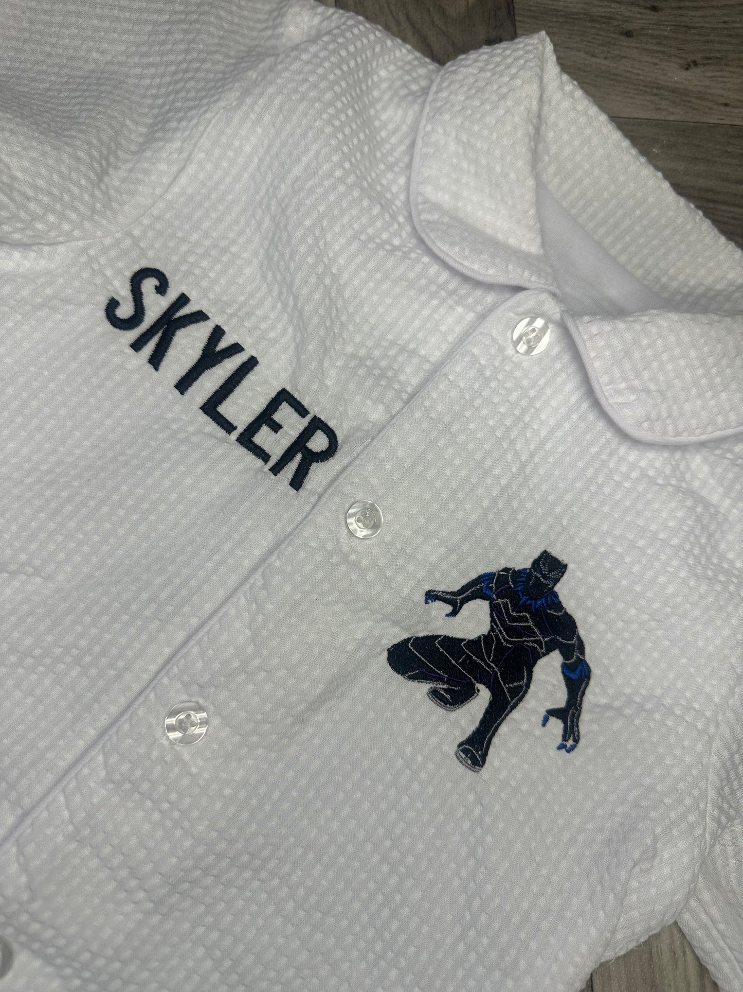 Bespoke Seersucker White Pyjamas Boys Classic Edition