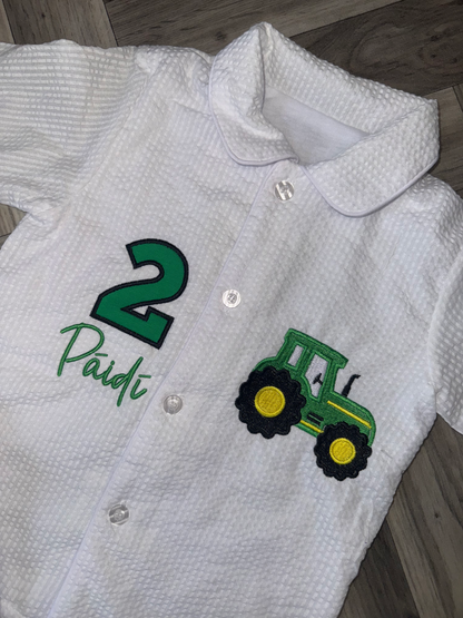 Bespoke Seersucker White Pyjamas Boys Classic Edition