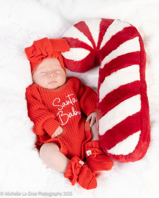 Red Frill Romper & Bootie Set