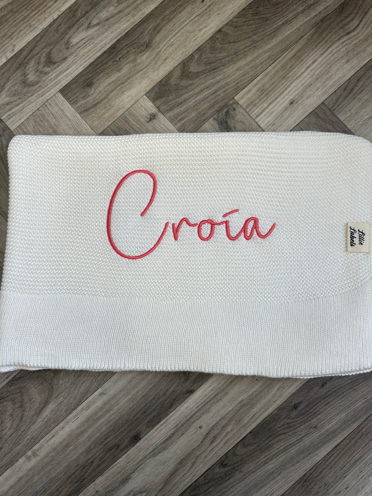 Classic White Cotton Knit Blanket