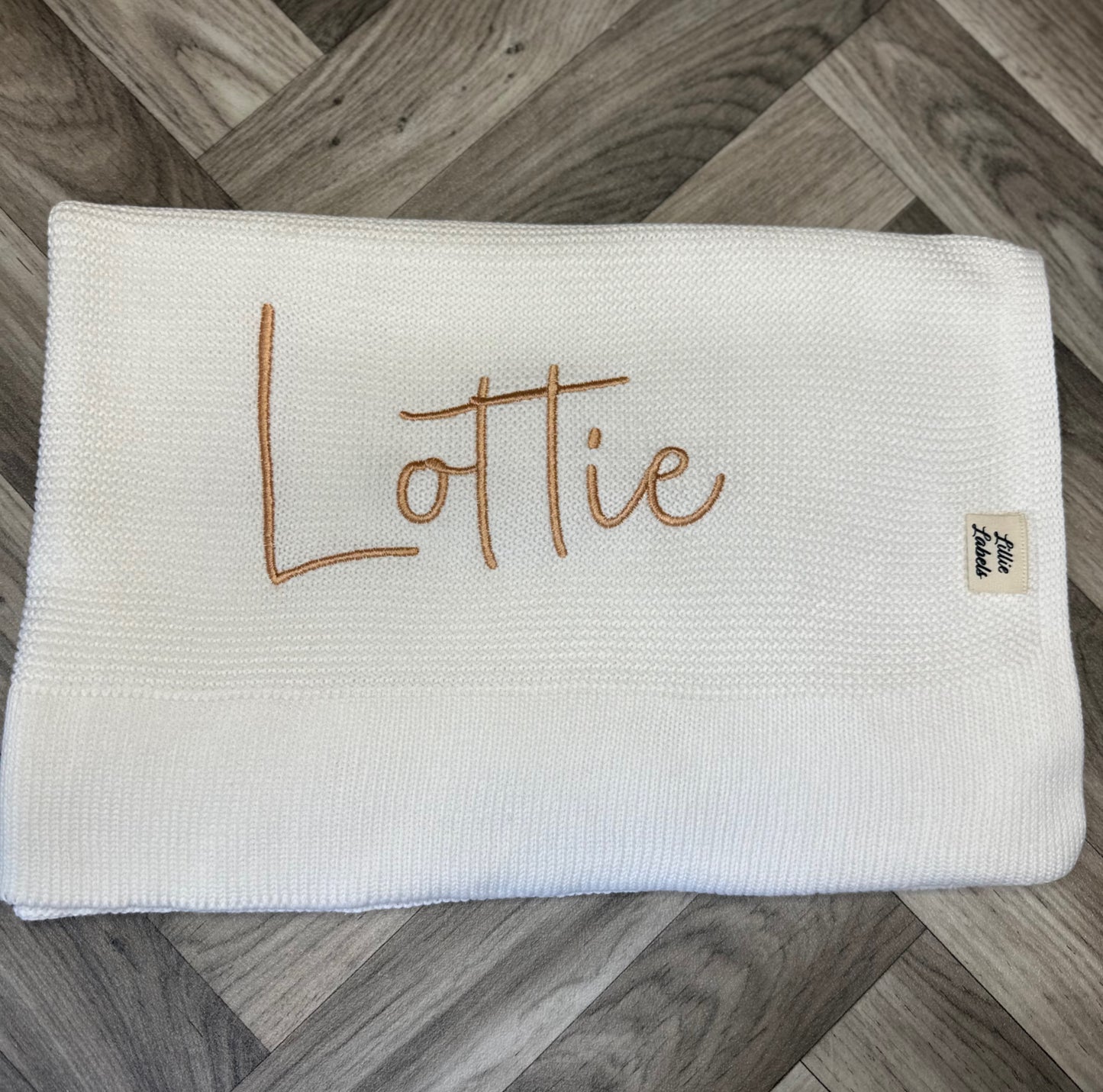 Classic White Cotton Knit Blanket