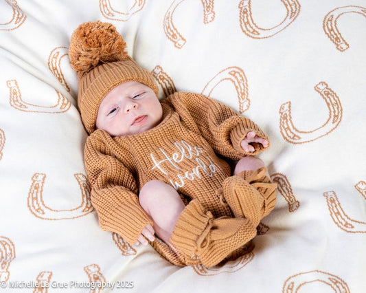 Mocha Brown Romper & Booties
