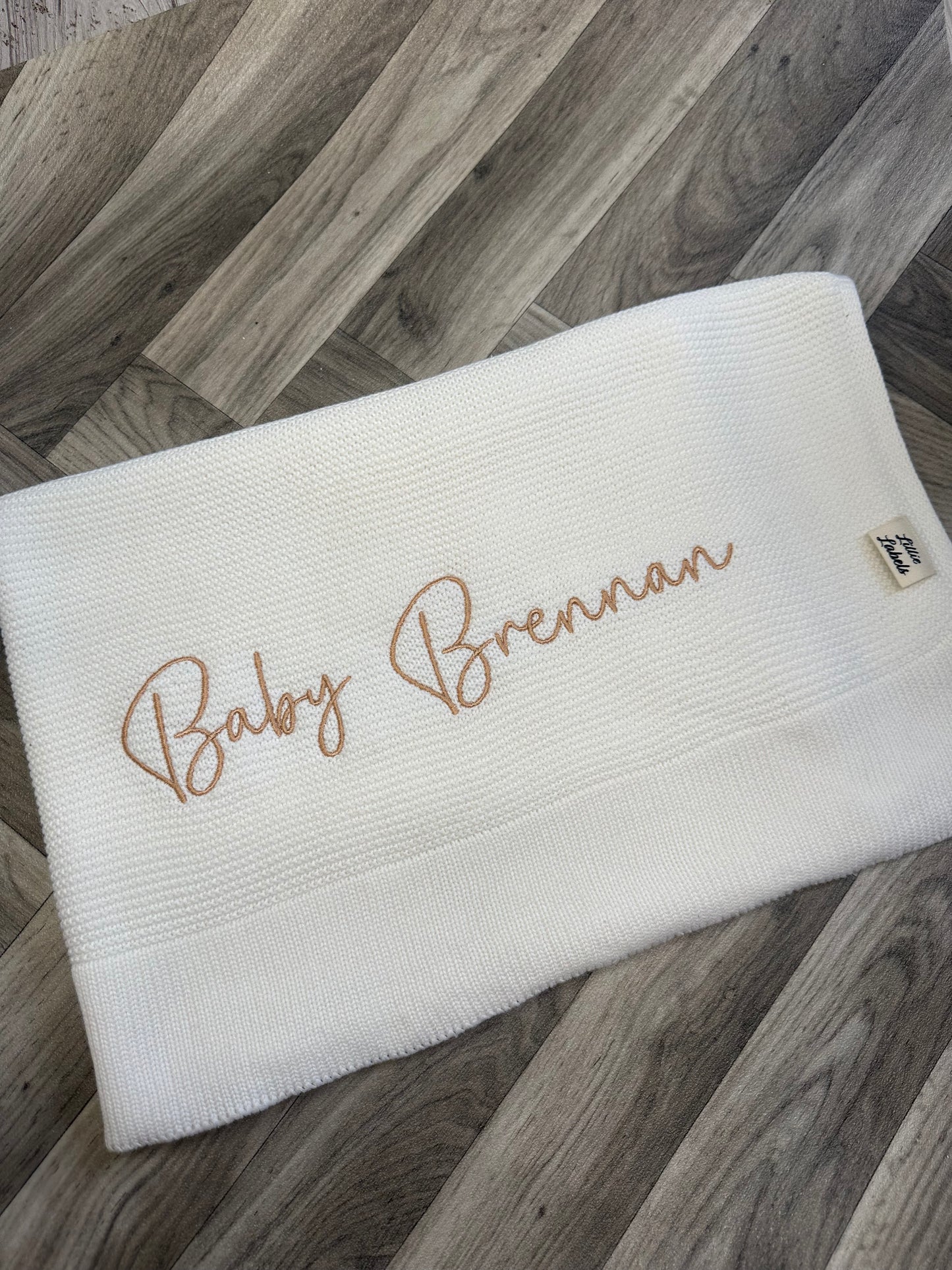 Classic White Cotton Knit Blanket