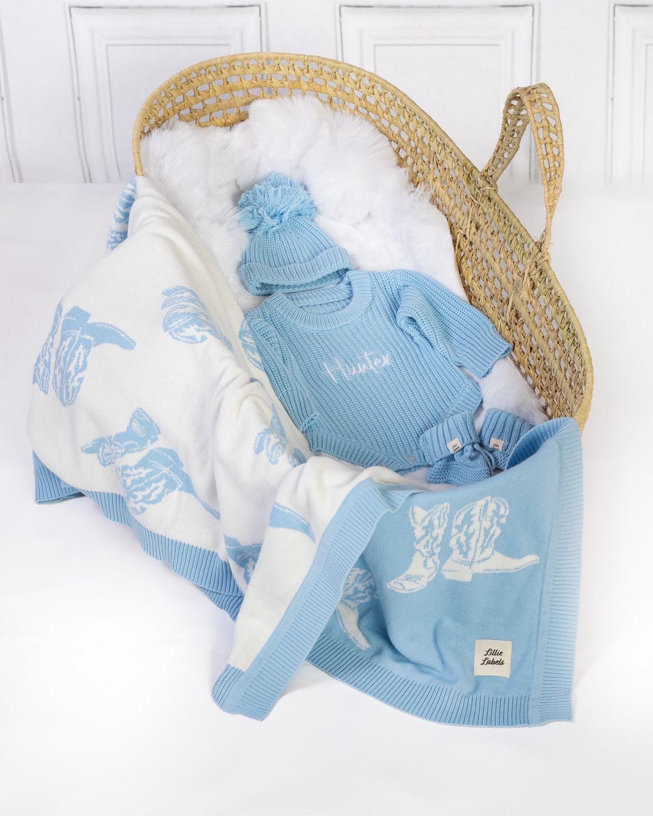 Boot Scoot Blue Reversible Blanket