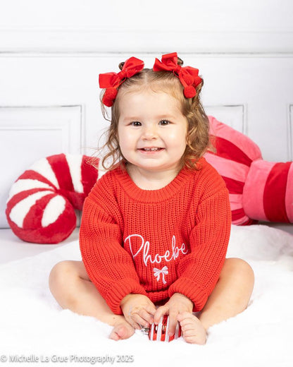 Ruby Red Frill Romper & Bootie Set