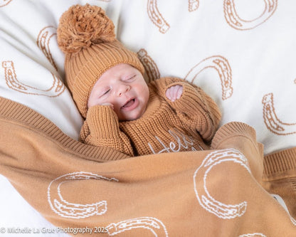 Howdy Horseshoe Reversible Blanket