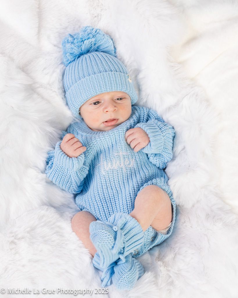 Dream Blue Romper & Booties