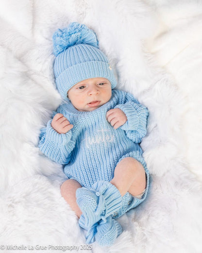 Dream Blue Romper & Booties