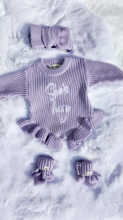 Lilac Romper & Booties