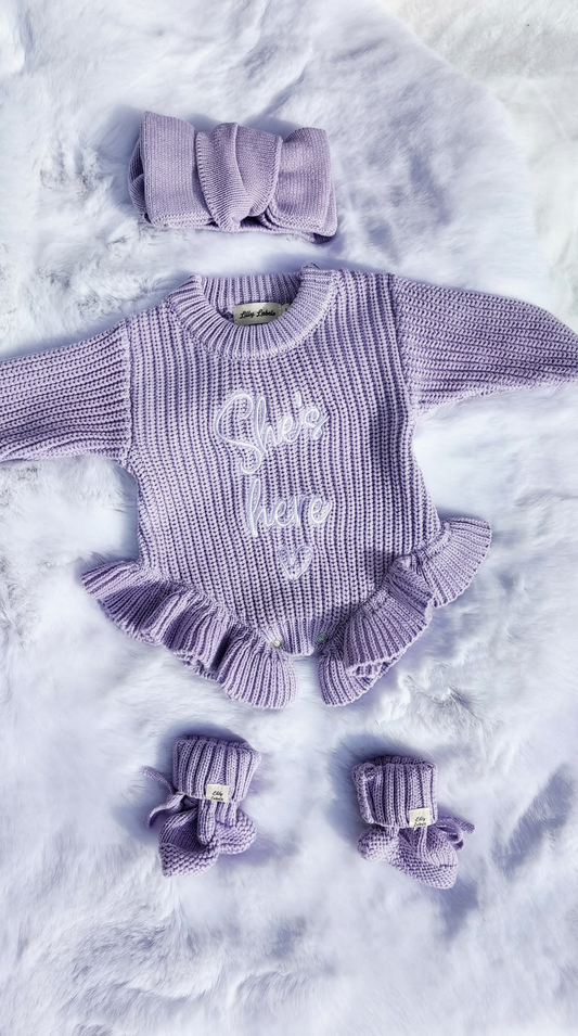 Lilac Romper & Booties