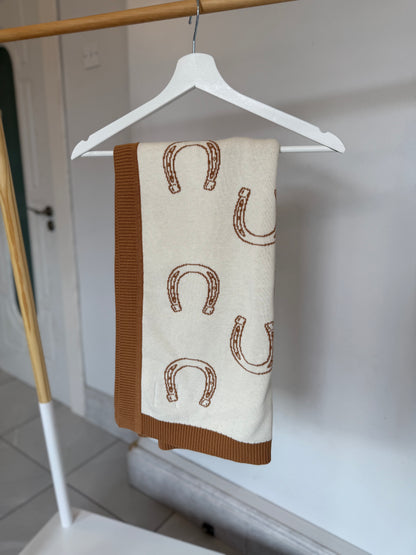 Howdy Horseshoe Reversible Blanket