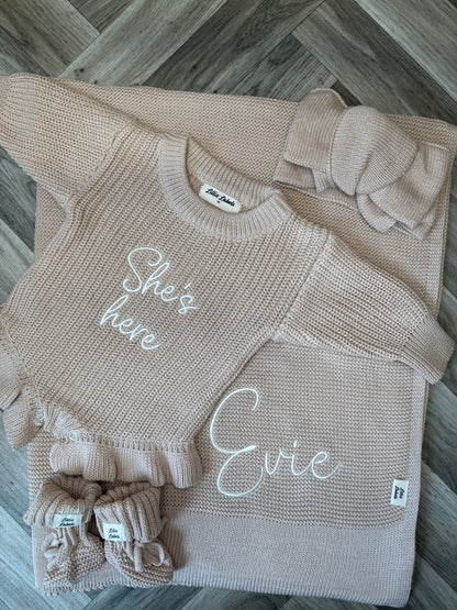 Little Bundle Collection Blanket Romper & Booties